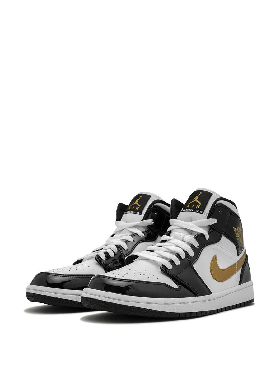 Jordan Air Jordan 1 Mid SE "Black/Gold Patent Leather"