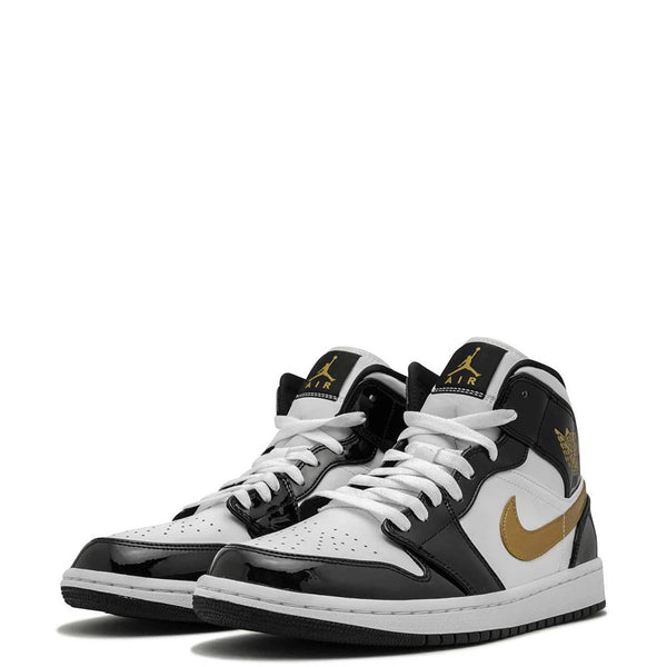 Jordan Air Jordan 1 Mid SE "Black/Gold Patent Leather"