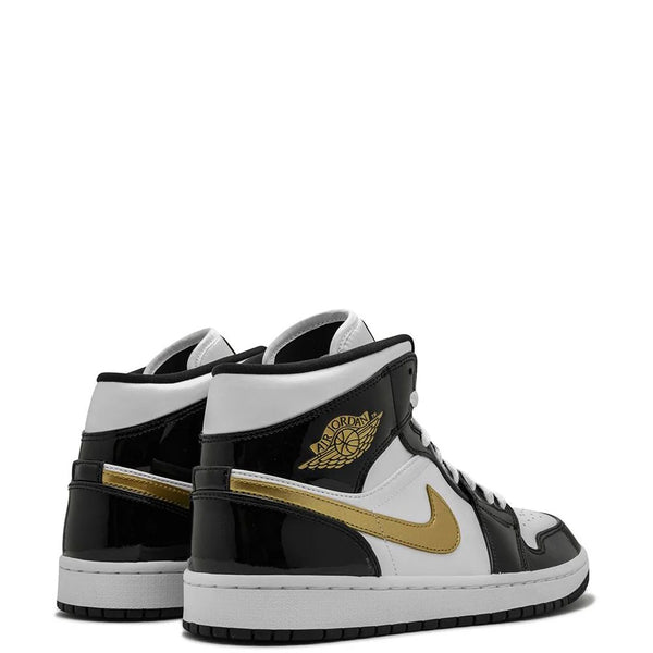 Jordan Air Jordan 1 Mid SE "Black/Gold Patent Leather"