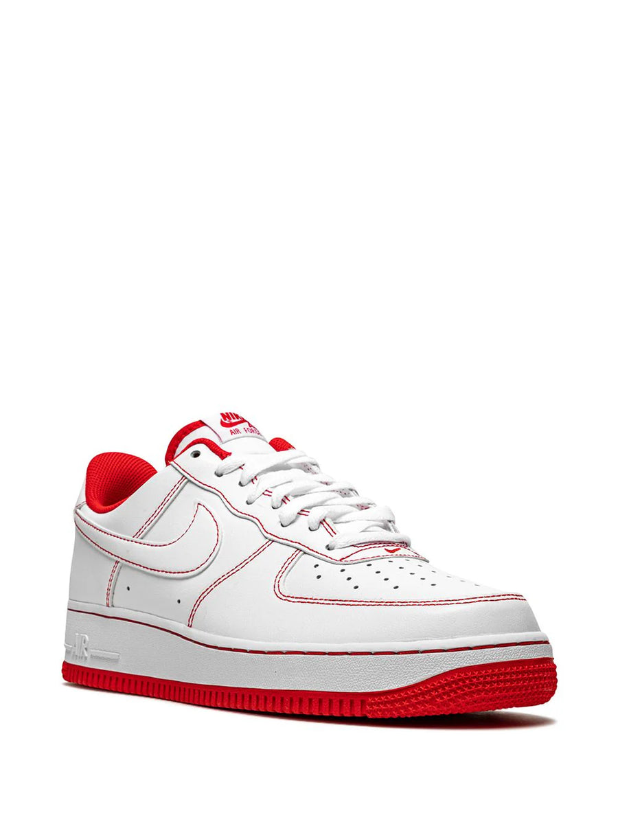 Nike Air Force 1 Low '07 "Contrast Stitch - White/University Red"