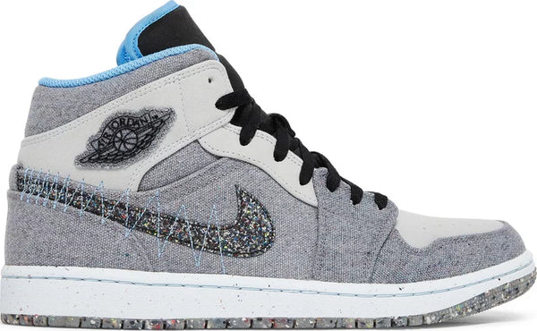 Jordan 1 Mid Crater Grey University Blue