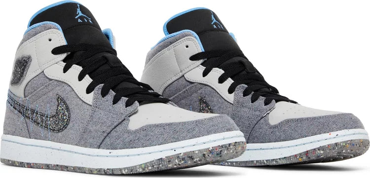 Jordan 1 Mid Crater Grey University Blue