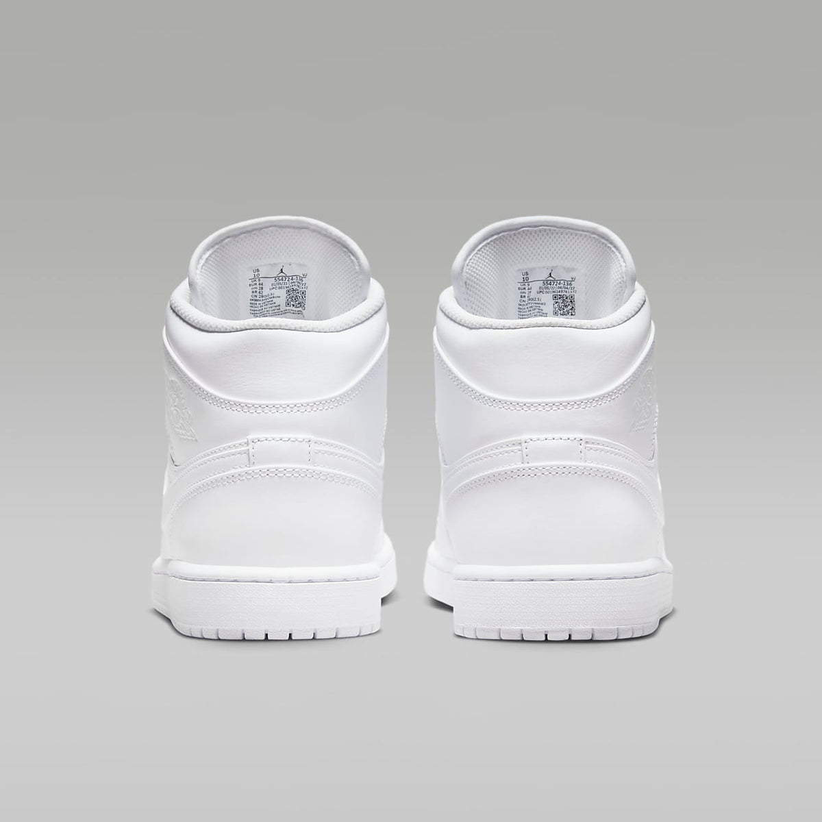 Air Jordan 1 Mid Triple White - shoestation44